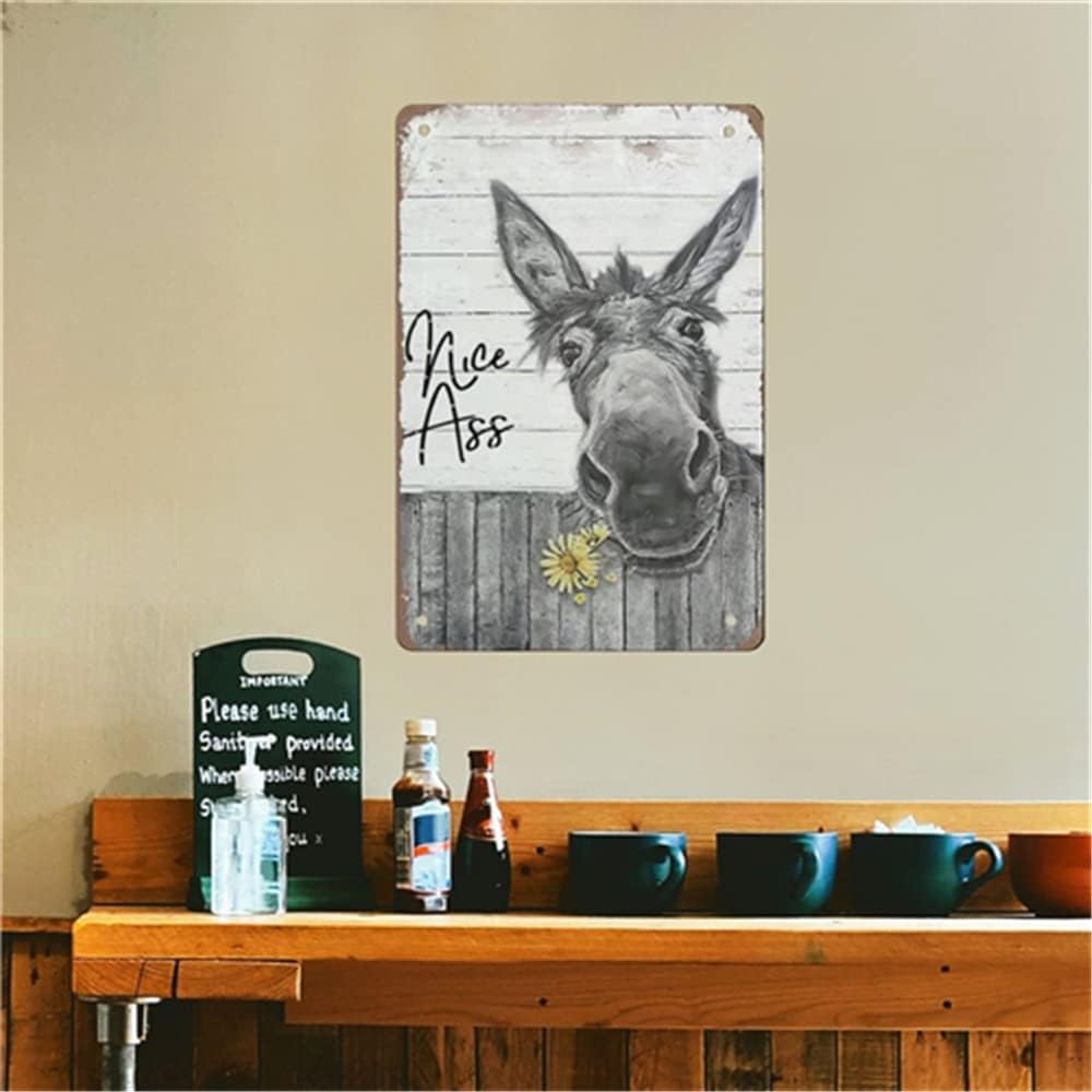 Funny Donkey Vintage Metal Plaque For Home Decor