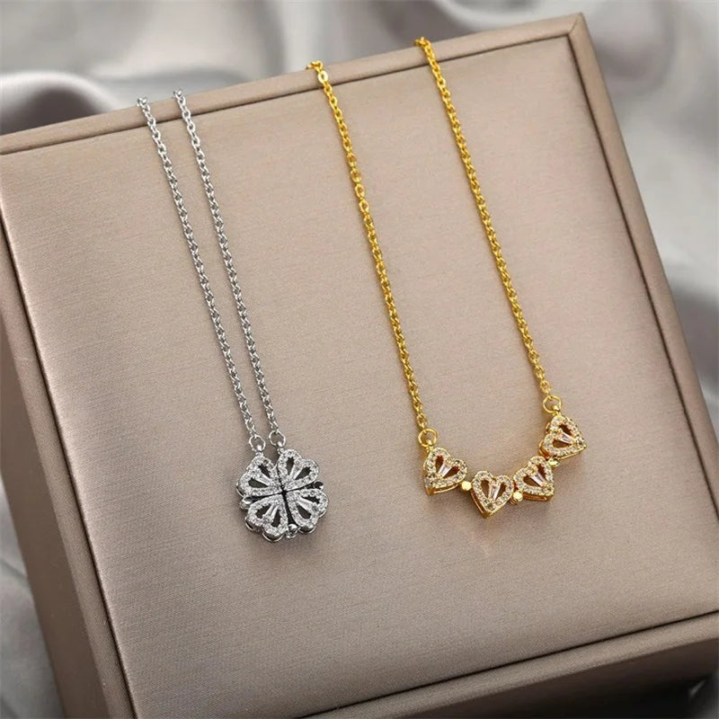 Forever Love Clover Heart Necklace