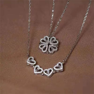 Forever Love Clover Heart Necklace