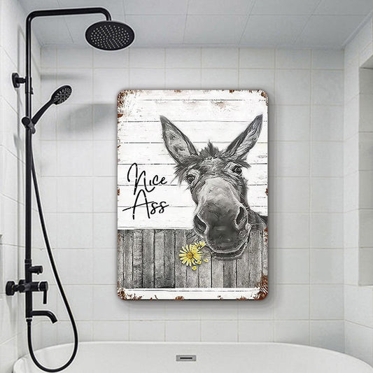 Funny Donkey Vintage Metal Plaque For Home Decor